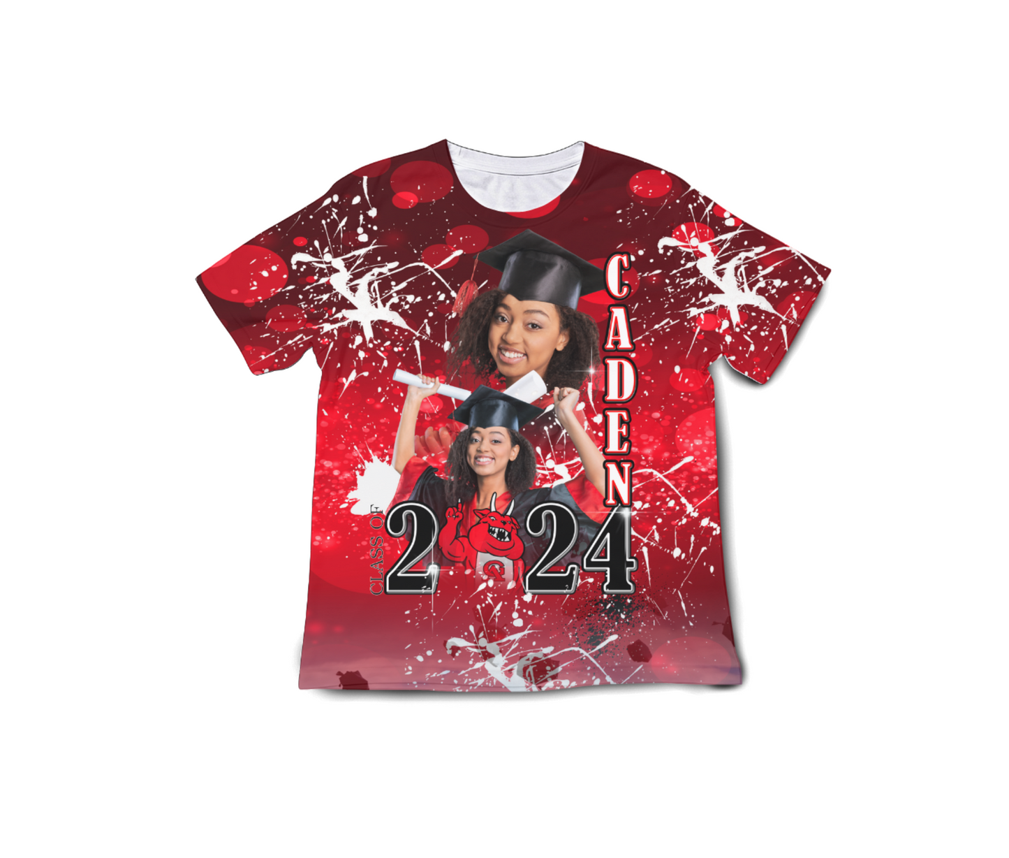 Grad All Over Tshirt-Adult
