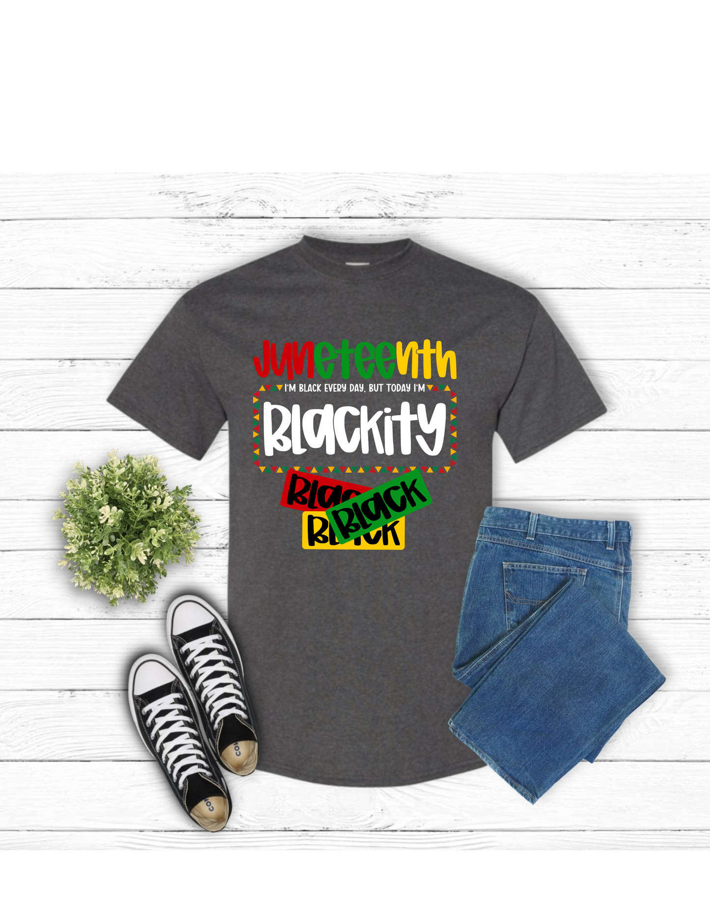Juneteenth-Gray Tees